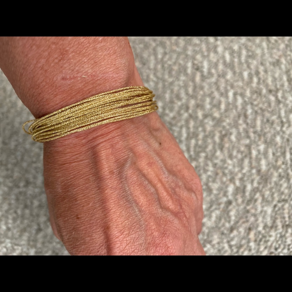 Gold strand bracelet